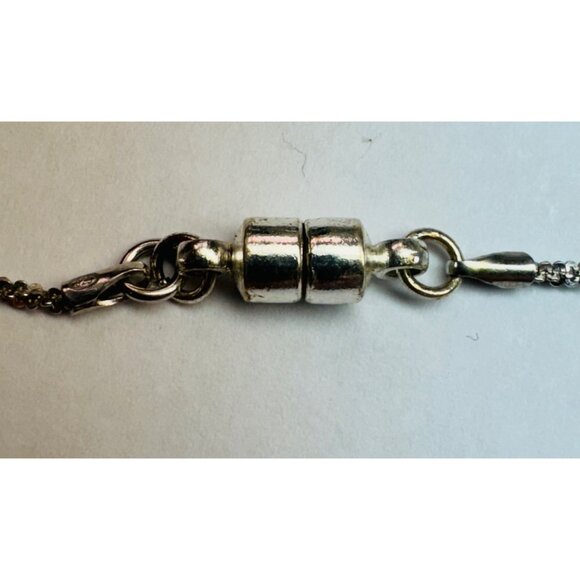 Vintage Sterling Silver 925 Chain Necklace w/ Starfish Pendant Red Coral Center - Picture 10 of 15